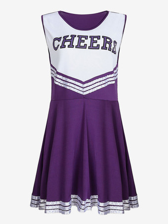 女性のためのハロウィーンチアリーダーの女の子のコスチューム黒のセクシーなポリエステルショートドレスホリデーコスチュームフルセット