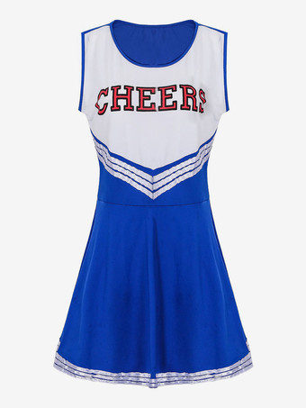 女性のためのハロウィーンチアリーダーの女の子のコスチューム黒のセクシーなポリエステルショートドレスホリデーコスチュームフルセット