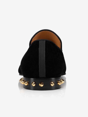 メンズ スパイクヒール ドレス ローファー スリッポン ブラック プロム パーティー ウェディング シューズ