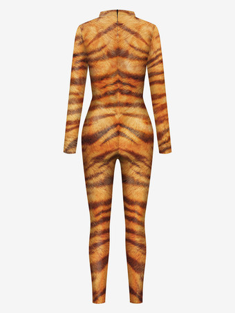 Tuta animale aderente halloween tuta zentai tuta leopardata da donna body scheletro Halloween spaventoso lycra spandex tuta