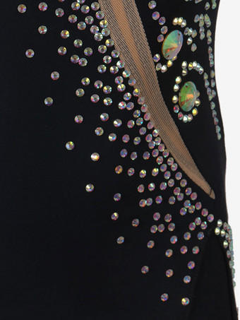 ラテンダンスコスチューム黒人女性のライクラスパンデックスドレスダンスコスチューム