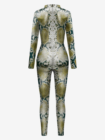 Tuta animale aderente halloween tuta zentai tuta leopardata da donna body scheletro Halloween spaventoso lycra spandex tuta