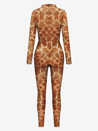 Tuta animale aderente halloween tuta zentai tuta leopardata da donna body scheletro Halloween spaventoso lycra spandex tuta
