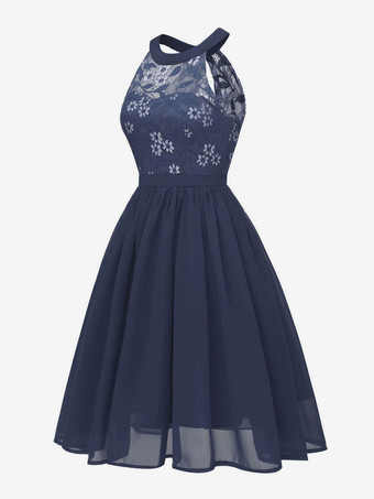 1950年代のオードリー・ヘップバーン風　レトロワンピース　ピンク　ノースリーブ　二次会　お呼ばれ　発表会　スウィングワンピース