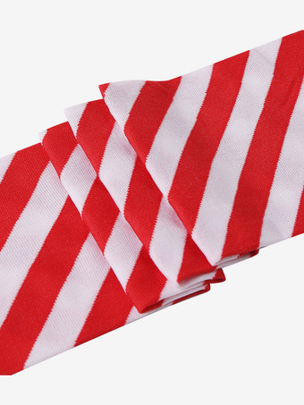 女性サロンストッキング赤ストライプニーハイソックスハロウィンコスプレ衣装アクセサリー