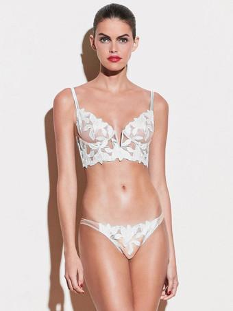 Lingerie For Bridal Bra And Panties Set Women Lace 2-Piece Underwear -  Milanoo.com