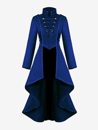 ブルー 中世ルネッサンスハロウィンヴィンテージジャケットゴシック制服 バーガンディ