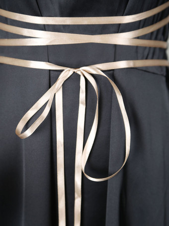 プリンセス プラスサイズ 女性用 貴族ドレス 中世 ドレス ブラック 長袖 ポリエステル ポリエステル ハロウィン ドレス ゴシック 中世 ドレス・貴族ドレス ヨーロッパ 宮廷風 レトロ