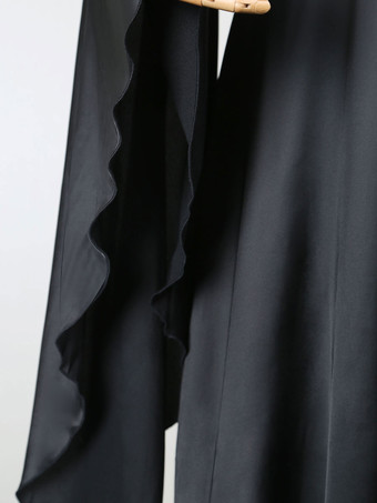 プリンセス プラスサイズ 女性用 貴族ドレス 中世 ドレス ブラック 長袖 ポリエステル ポリエステル ハロウィン ドレス ゴシック 中世 ドレス・貴族ドレス ヨーロッパ 宮廷風 レトロ