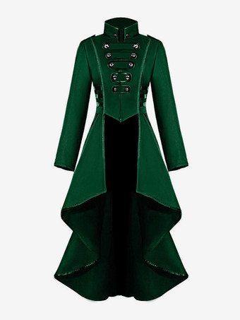グリーン 中世ルネッサンスハロウィンヴィンテージジャケットゴシック制服 バーガンディ