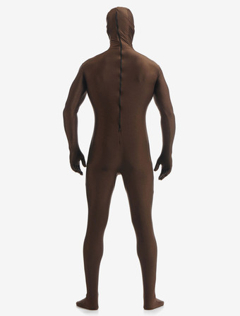 全身タイツ　ダークブラウン　単色　透明人間　ピュア　ニンジャ　舞台　演劇　仮装　変装　パーティー衣装　イベント　宴会　コスチューム