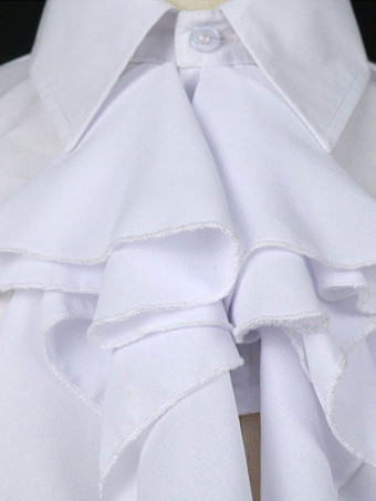 ブルーヴィンテージトップヴィンテージフリルノースリーブポリエステルポリエステル繊維チョッキレトロコスチューム男性用