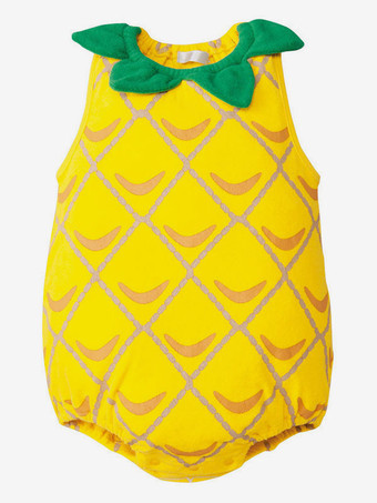 イエロー子供スイカイチゴパイナップル衣装幼児ベビー服ハロウィン