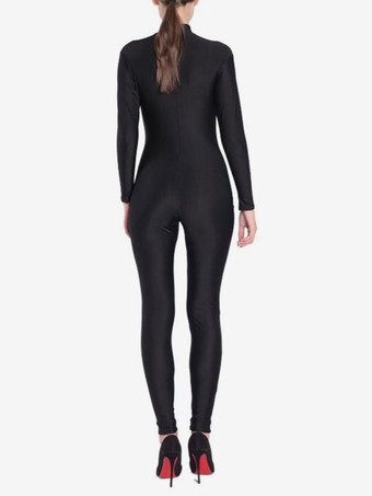 ハロウィン全身タイツジャンプスーツ黒人女性セクシーライクラスパンデックスキャットスーツフードなし