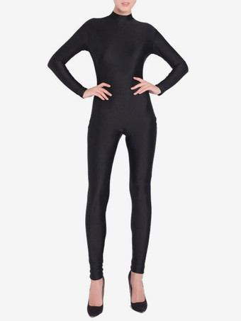 ハロウィン全身タイツジャンプスーツ黒人女性セクシーライクラスパンデックスキャットスーツフードなし