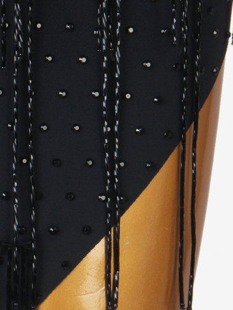 ラテンダンスコスチューム黒人女性のライクラスパンデックスドレスダンスウェア