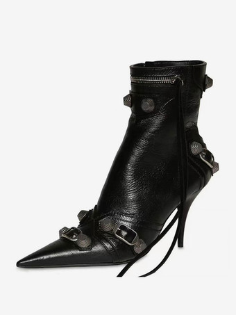 Black Ankle Boots Women Shoes Platform High Heel Booties - Milanoo.com