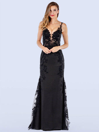 黒のウェディングドレスレースマーメイドノースリーブトレーンブライダルガウン無料カスタマイズ