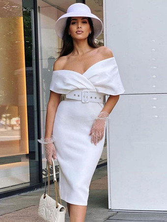 ホワイト ボディコンドレスダークグリーン半袖ジッパーセクシーなVネックレイヤードスリムフィットドレスシースドレス