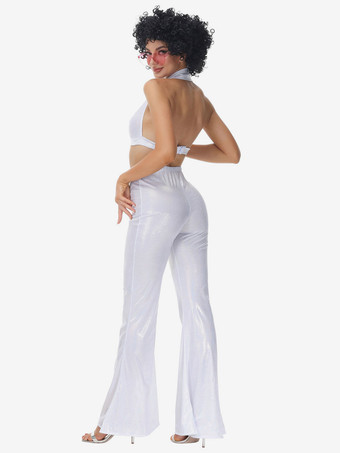 ホワイト 90 年代レトロ コスチューム レディース レトロ ヒップ ポップ コスチューム 衣装