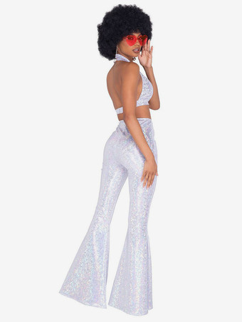 ホワイト 90 年代レトロ コスチューム レディース レトロ ヒップ ポップ コスチューム 衣装