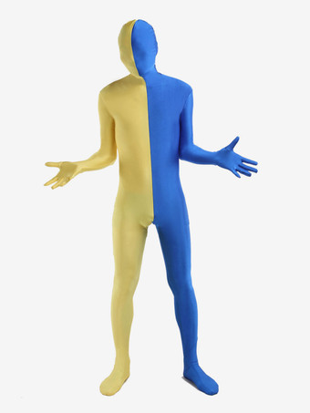 スプリット全身タイツ　コスチューム　ハロウィン　マルチカラー　大人用　ライクラ・スパンデックス　ユニセックス　 ハロウィン