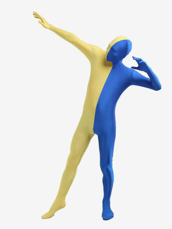 スプリット全身タイツ　コスチューム　ハロウィン　マルチカラー　大人用　ライクラ・スパンデックス　ユニセックス　 ハロウィン