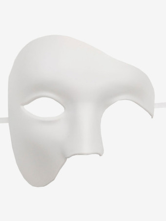 ホワイト 大人のためのカーニバルマスク黒のプラスチックマスカレードコスチュームアクセサリー