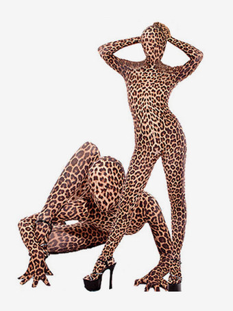Faschingskostüm Leopard Lycra Spandex Catsuit Karneval Catsuits Zentai 2024 Karneval Kostüm