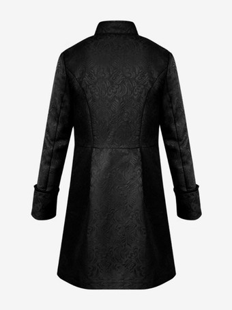 ホワイトヴィンテージブレザー 貴族風ボタン装飾 スタンドカラー レトロコスチューム メンズ カーニバル