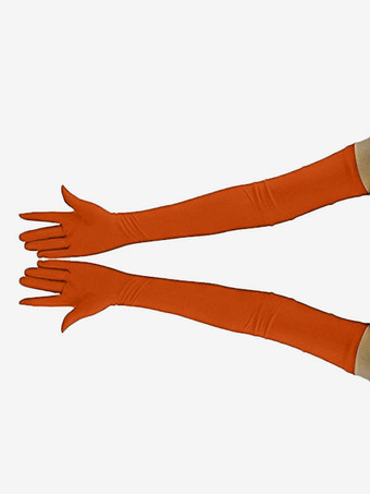 オレンジコスチュームアクセサリー　グローブ　グローブ　ポリエステル　大人用　ユニセックス　ライクラ・スパンデックス　色無地　 ハロウィン