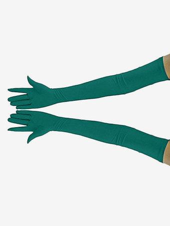ダークグリーンコスチュームアクセサリー　グローブ　グローブ　ポリエステル　大人用　ユニセックス　ライクラ・スパンデックス　色無地　 ハロウィン