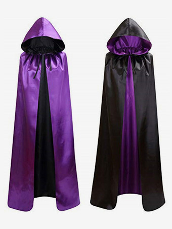 パープル クリスマスマントポリエステルクリスマスハロウィーンの休日の衣装のための男性の赤いポンチョ