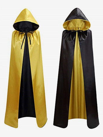 イエロークリスマスマントポリエステルクリスマスハロウィーンの休日の衣装のための男性の赤いポンチョ