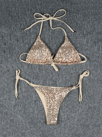 Women Bikini Swimsuit Flesh Summer Sexy Bathing Suits