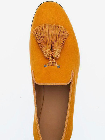 メンズシューズ マスタード スリッポン タッセルローファー