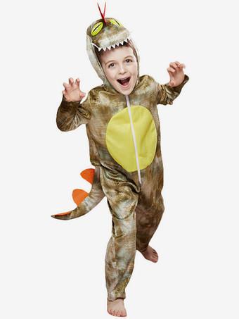 Costumi di Halloween per bambini Costume da dinosauro in poliestere giallo  in fibra di poliestere 