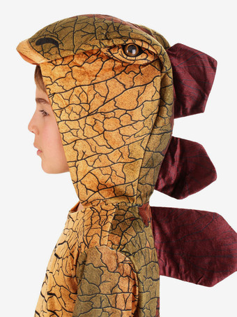 子供のためのハロウィンコスチュームカーキポリエステル繊維ポリエステル恐竜コスチューム