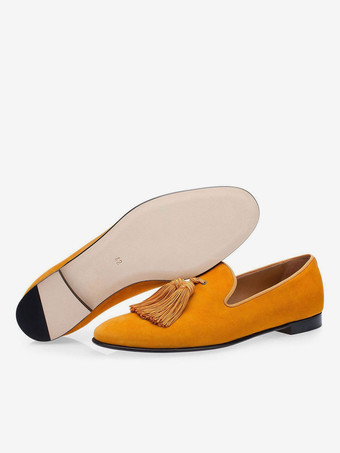 メンズシューズ マスタード スリッポン タッセルローファー