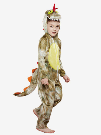 Costumi di Halloween per bambini Costume da dinosauro in poliestere giallo in fibra di poliestere