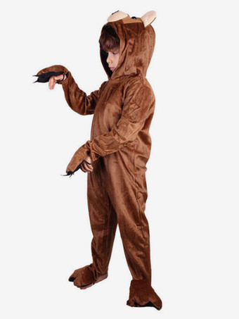 着ぐるみパジャマ子供用ポリエステルコーヒーヒグマパジャマコスチューム