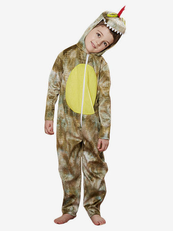 Costumi di Halloween per bambini Costume da dinosauro in poliestere giallo in fibra di poliestere