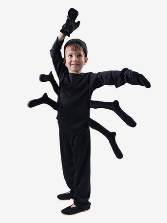 ハロウィン 子供のためのハロウィンコスチュームブラックキッズポリエステルファイバーポリエステルトップパンツ