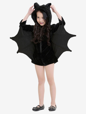 ハロウィン キッズハロウィンコスチュームバットブラックキッドジャンプスーツ