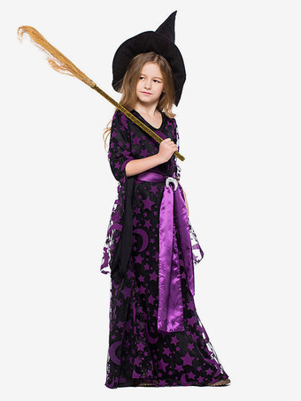 ハロウィン 魔女の衣装子供服サッシ帽子セットハロウィン