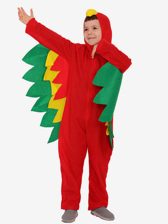 子供のためのハロウィンコスチューム赤いポリエステル繊維ポリエステル子供のジャンプスーツ