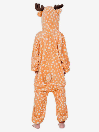 トナカイ着ぐるみ 子供用 ライトブラウン シフブウ 着ぐるみ パジャマ フランネル マルディグラ ジャンプスーツ 着たままトイレができる 仮装 余興 コスプレ衣装 ハロウィン イベント コスチューム