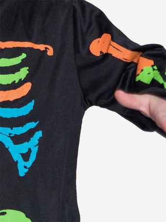 ハロウィン 子供のためのハロウィンコスチュームブラックポリエステルジャンプスーツホリデーコスチュームフルセット