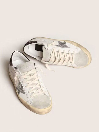   Herren-Sneaker mit runder Zehenpartie und Schnürung Start-Print Glitzer Fersenlasche