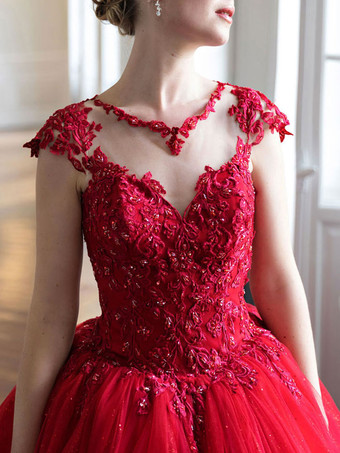 トレーン付きの黒のウェディングドレス Vネック ノースリーブ バックレス ポリエステル レース チュール Aライン